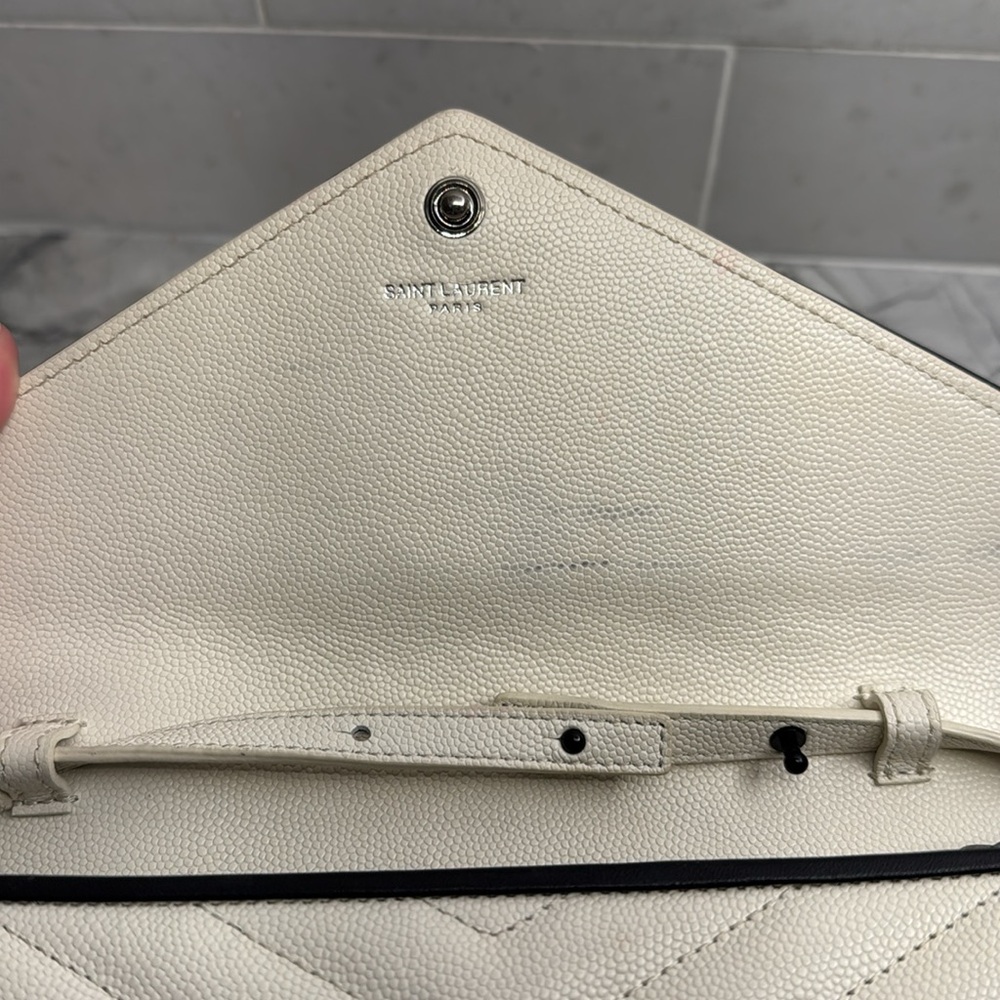 YSL classic monogram woc matalasse chevron leather - Picture 6 of 11